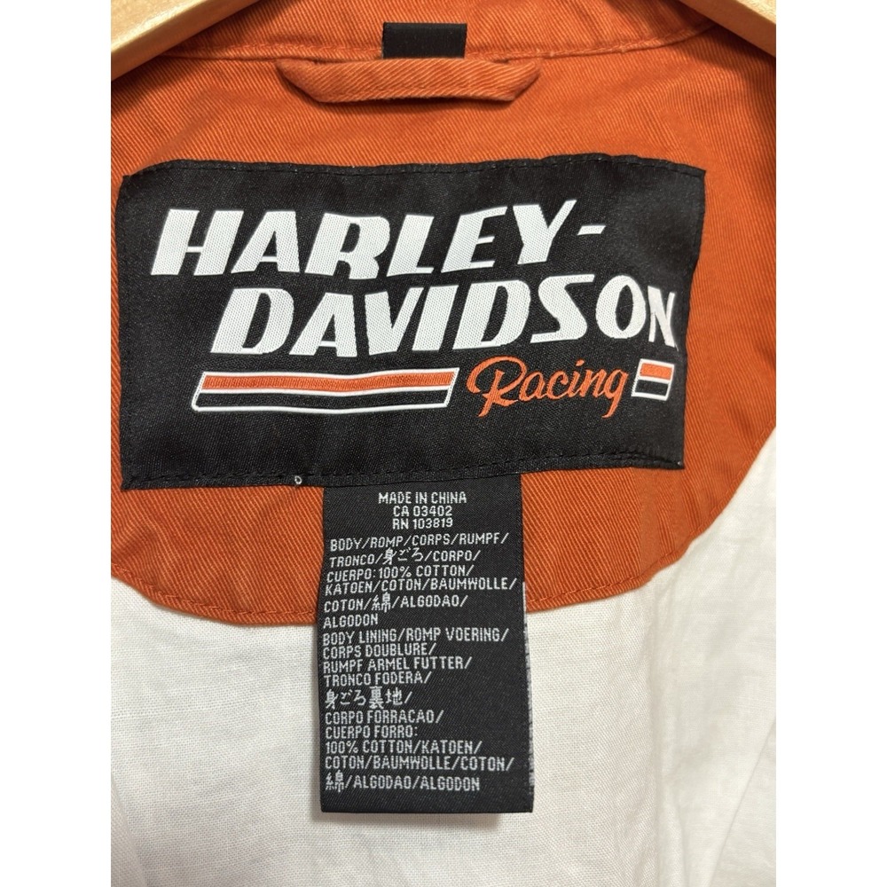 Harley Davidson Jacket Women's Small Screamin' Eagle White Black Flame Racing - Picture 11 of 12